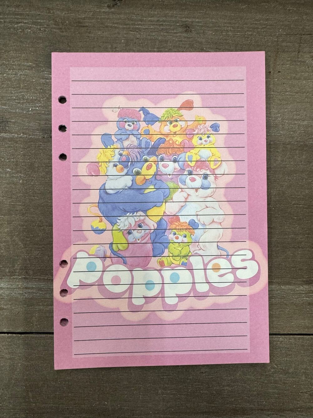 80’s Popples Size A5 Refill Stationery Paper